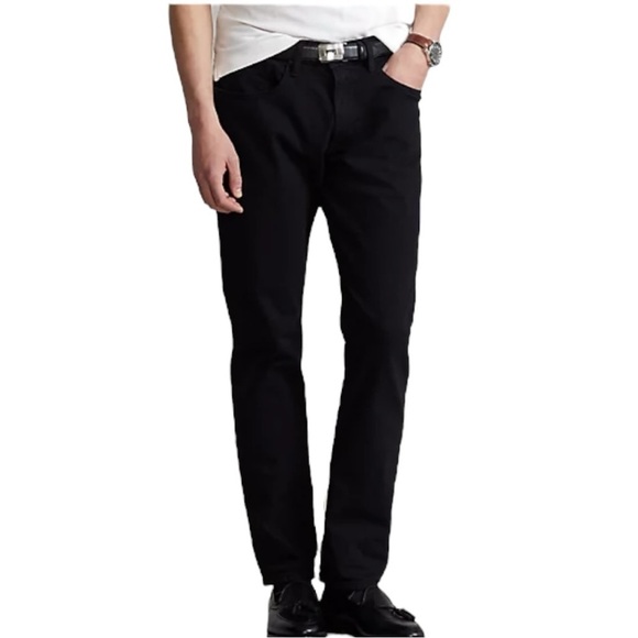 Polo Ralph Lauren Hampton Relaxed Straight Stretch Jean Black Size 48x30 - Picture 5 of 8